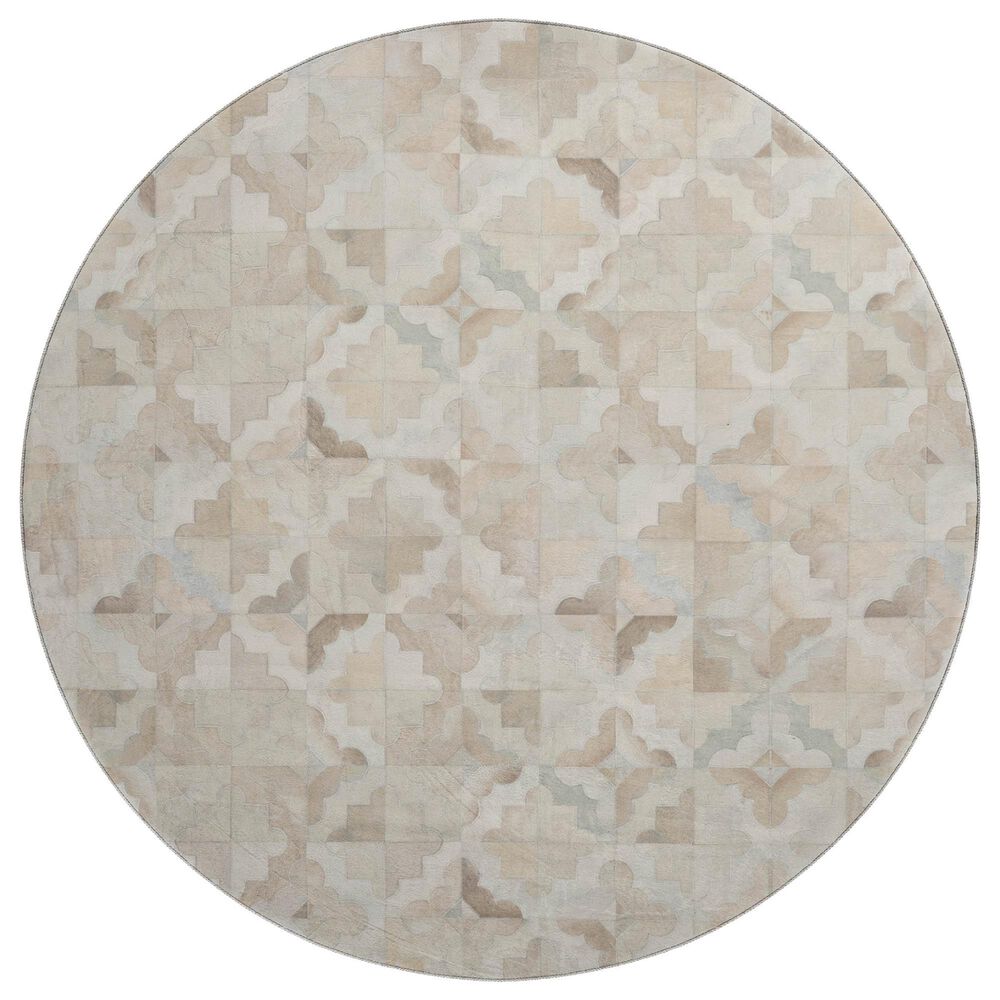 Dalyn Rug Company Bozeman BM8 Linen 8" Round Area Rug, , large