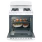 GE Appliances 30" Freestanding Front Control Gas Range in White, , large