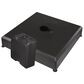 Garden Party 8.5" Cantilever Square Umbrella with Black Base in Charcoal, , large