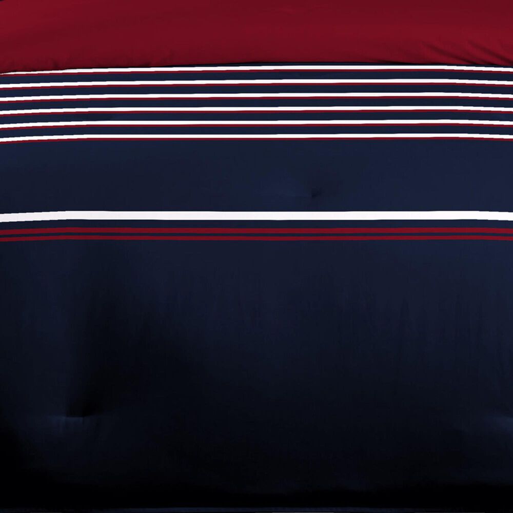 Revman Mineola 3-Piece Queen Duvet Cover Set in Red, Cream and Navy, , large