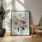 HOMLUX 24" x 18" Floral Bouquet Canvas Art in Multicolor, , large