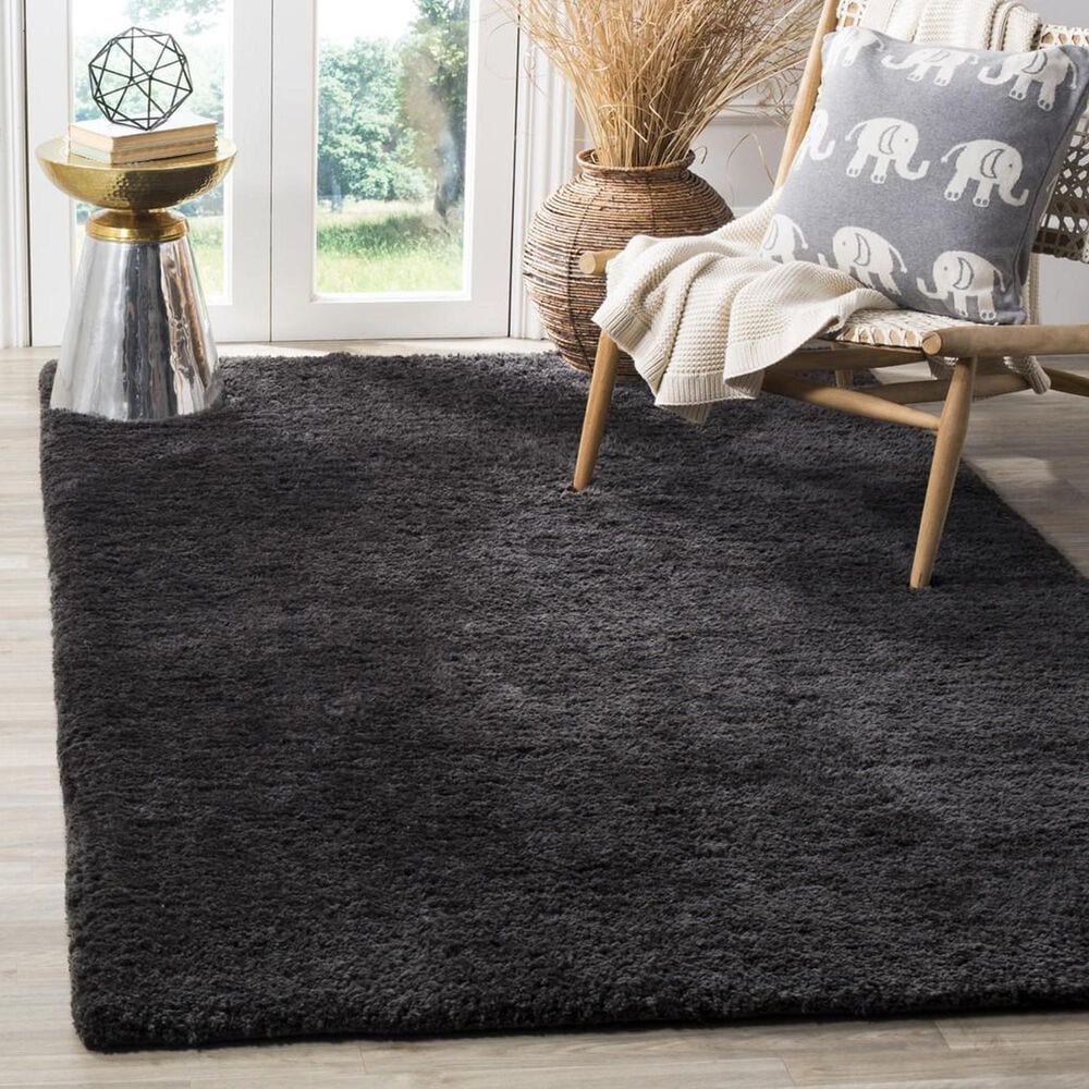 Safavieh Sheep Shag SSG120C 5&#39; x 8&#39; Charcoal Area Rug, , large