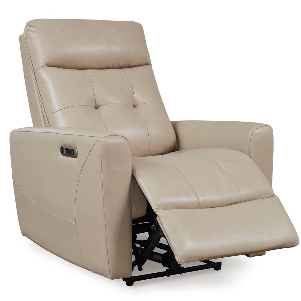 Ashley Pisgham Power Recliner with Adjustable Headrest in Sand, , large