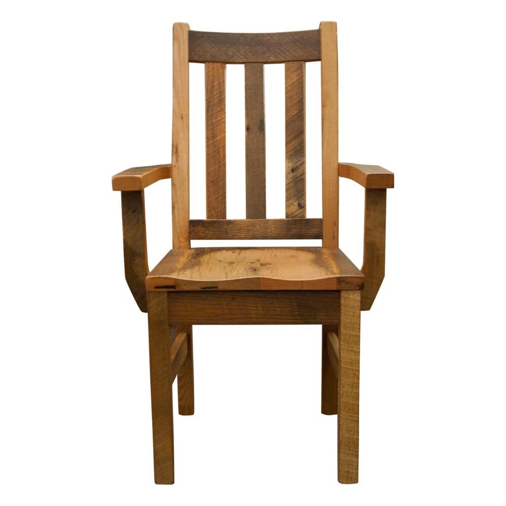Daniel's Amish Collection Silver Lake Arm Chair in Barnwood Oak, , large