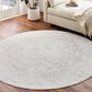 Surya Aisha 7"10" Round Gray and Off-White Area Rug, , large