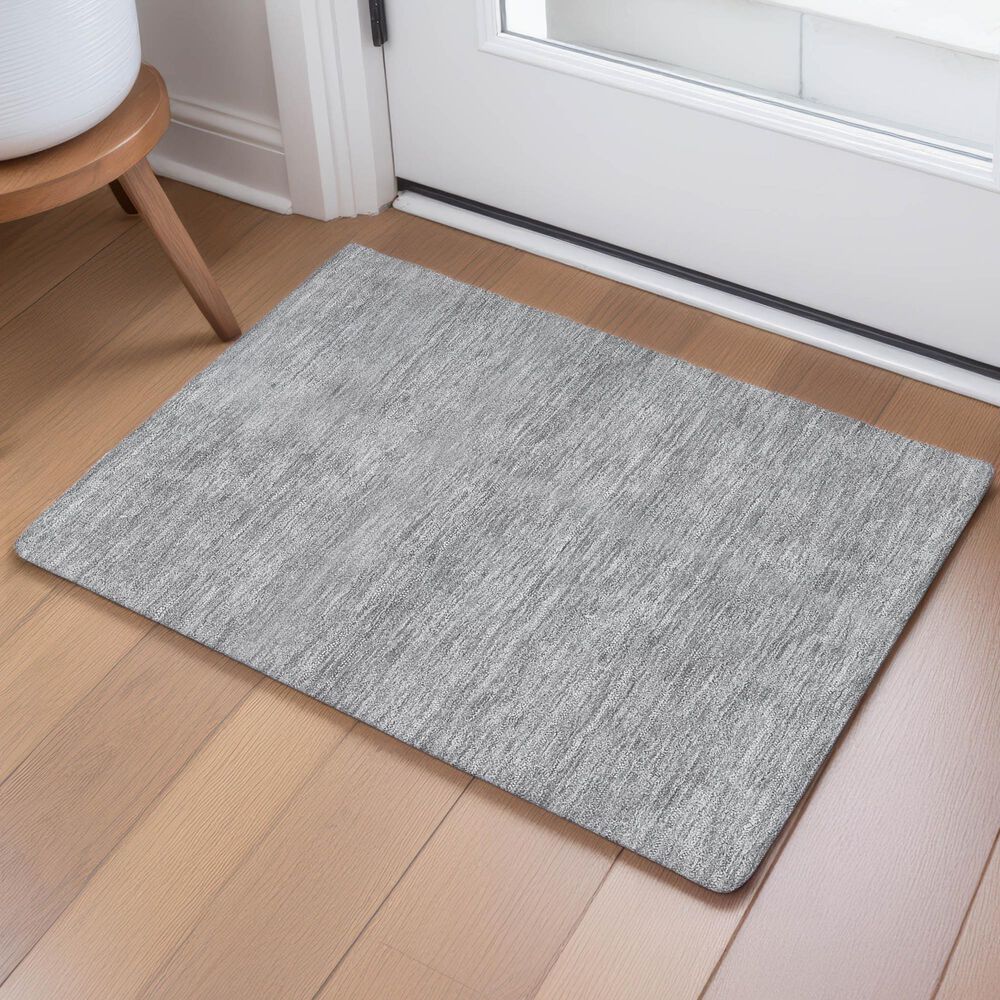 Dalyn Rug Company Soft Essentials Solid Gray 1'8" x 2'6" Area Rug, , large