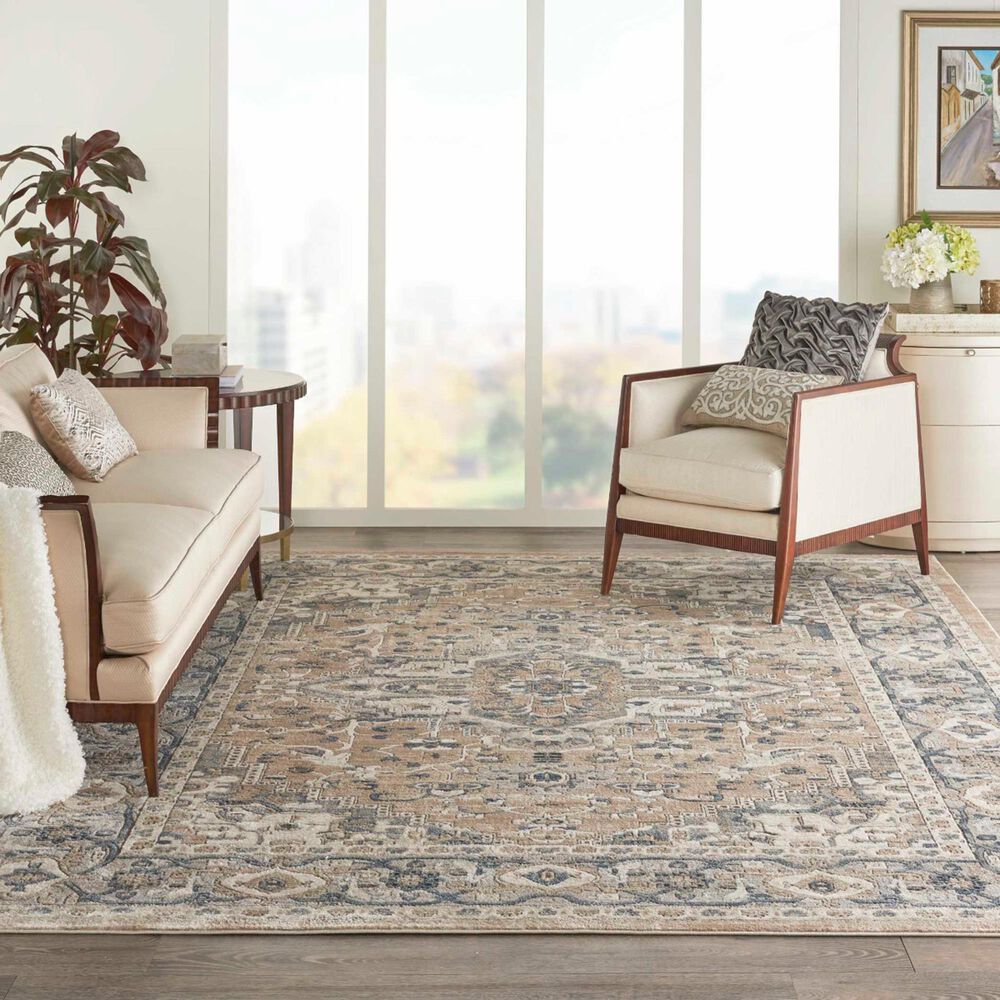 Nourison Quarry QUA05 10&#39; x 14&#39; Beige and Grey Area Rug, , large