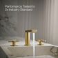 Kohler Composed Widespread Bathroom Sink Faucet with Cross handles in Vibrant Brushed Moderne Brass, , large