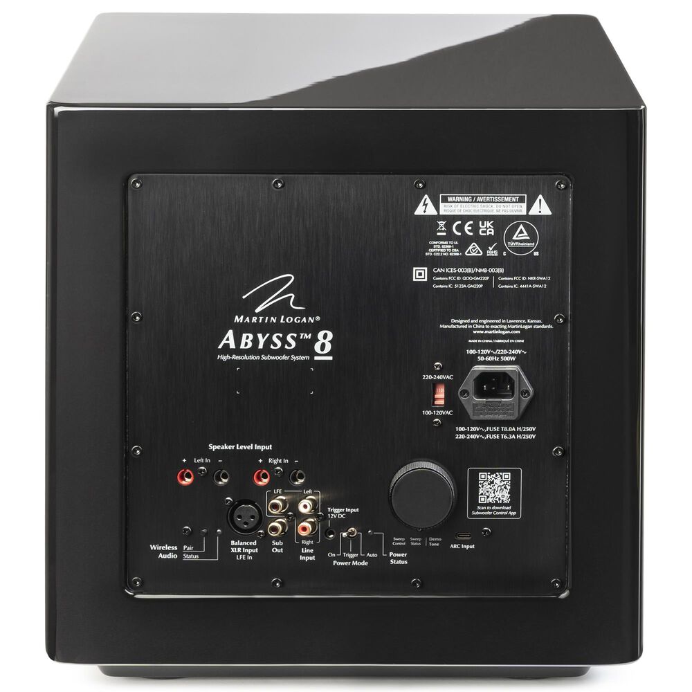 Martin Logan Abyss 8&quot; Wireless Subwoofer in Gloss Black, , large