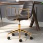 Zuo Modern Eric Office Chair in Brown and Gold, , large