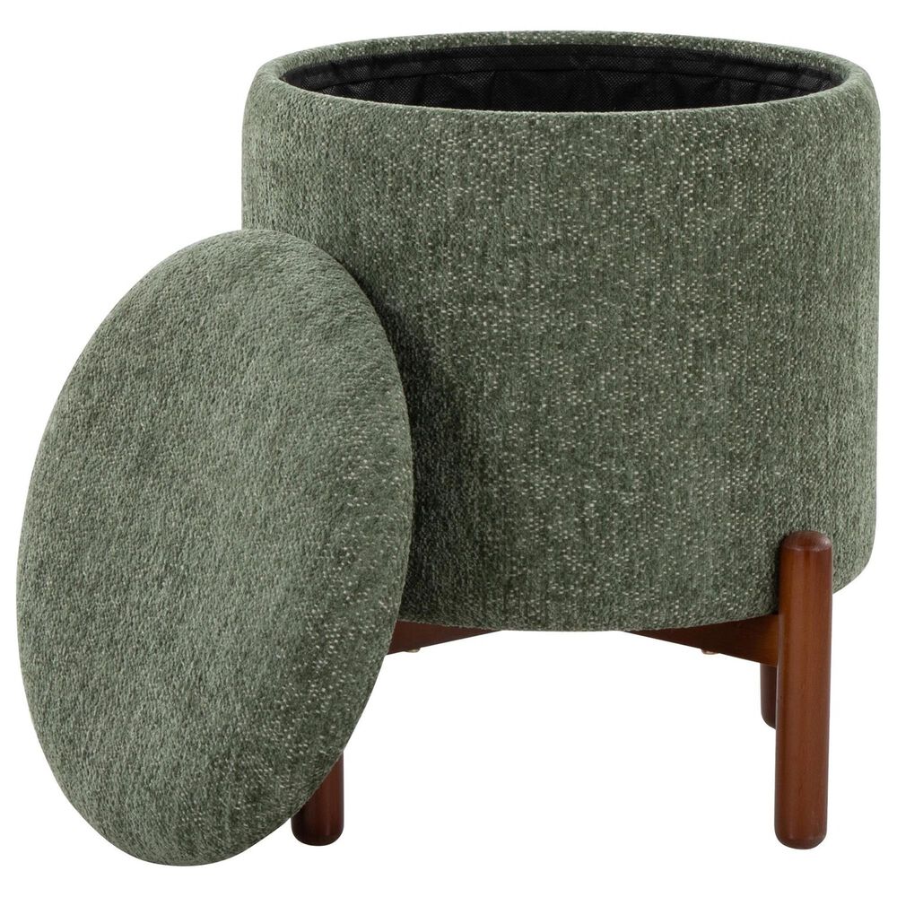 Lumisource Daniella Storage Ottoman in Green, , large