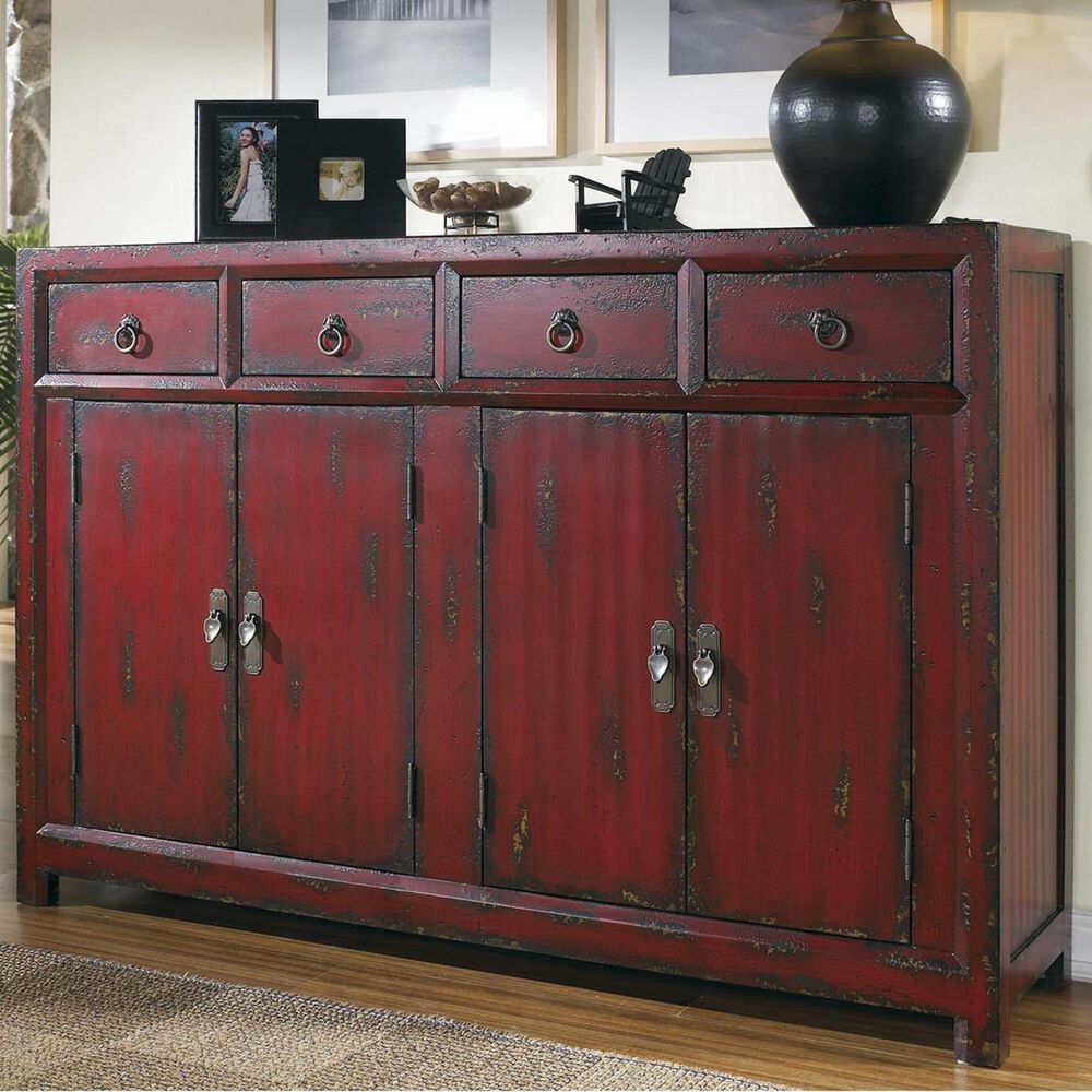 Hooker Furniture Red Asian 58" Living Room Cabinet, , large