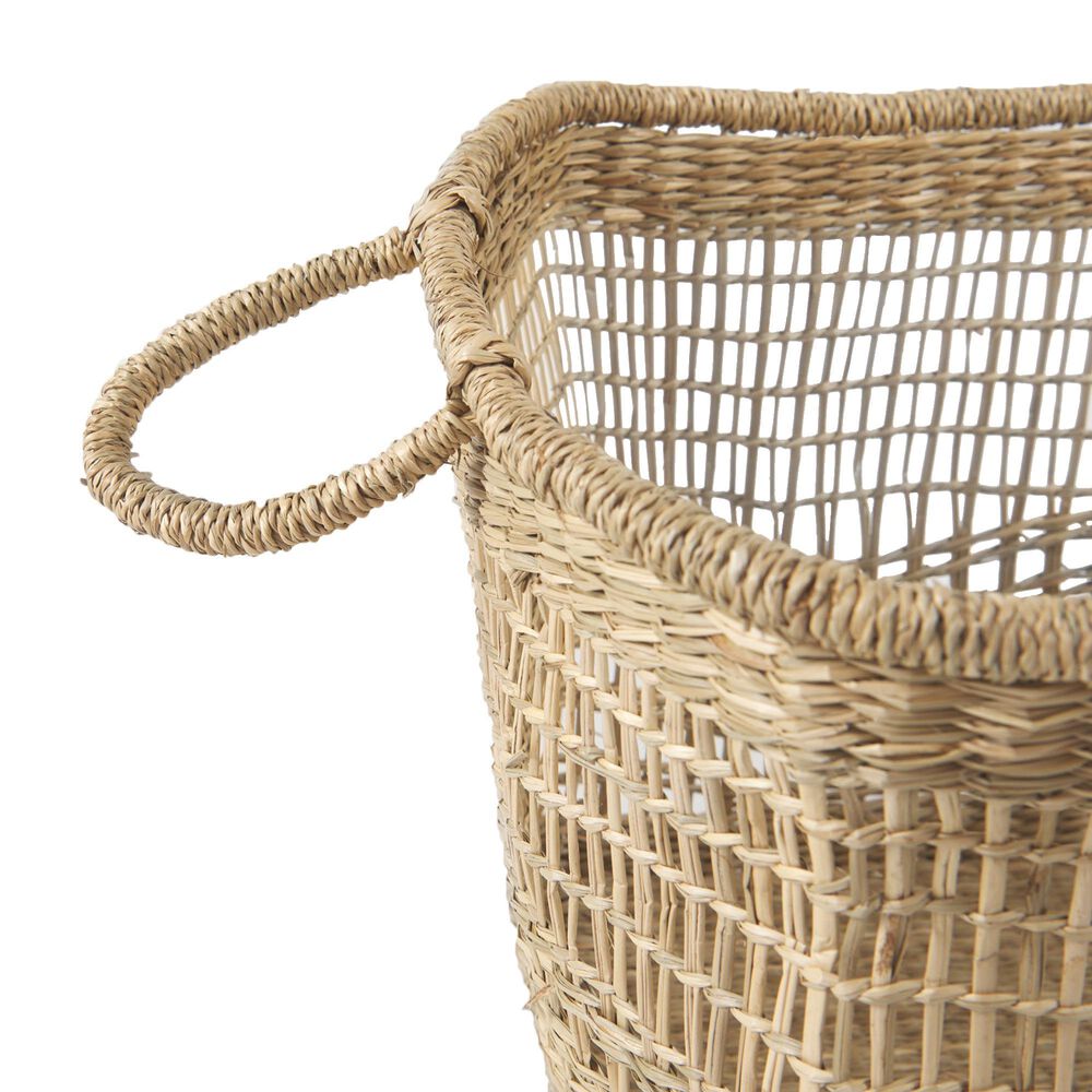 Mercana Bellisa Rectangular Basket with Handles in Medium Brown (Set of 2), , large