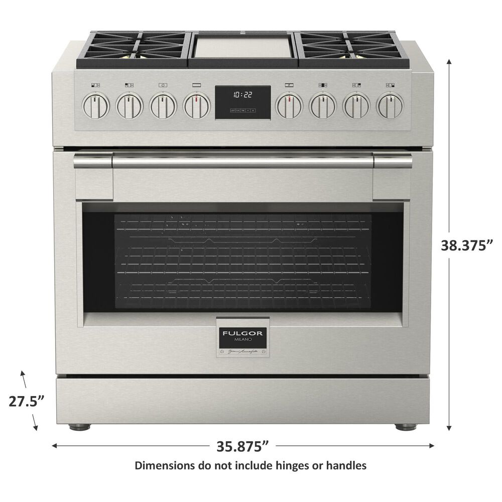 Fulgor Milano Sofia 5.7 Cu. Ft. 36&quot; Professional All Gas Range in Stainless Steel, , large