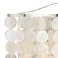 Vaxcel Lighting Elsa 3-Light Coastal Capiz Shell Waterfall Pendant in Satin Nickel, , large