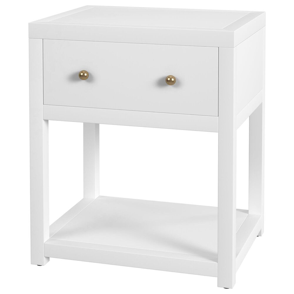 Butler Specialty Company Nora 1-Drawer 21" Nightstand in Smooth White, , large
