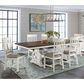 Hawthorne Furniture Drake 7-Piece Rectangular Dining Set in Rustic White and French Oak, , large
