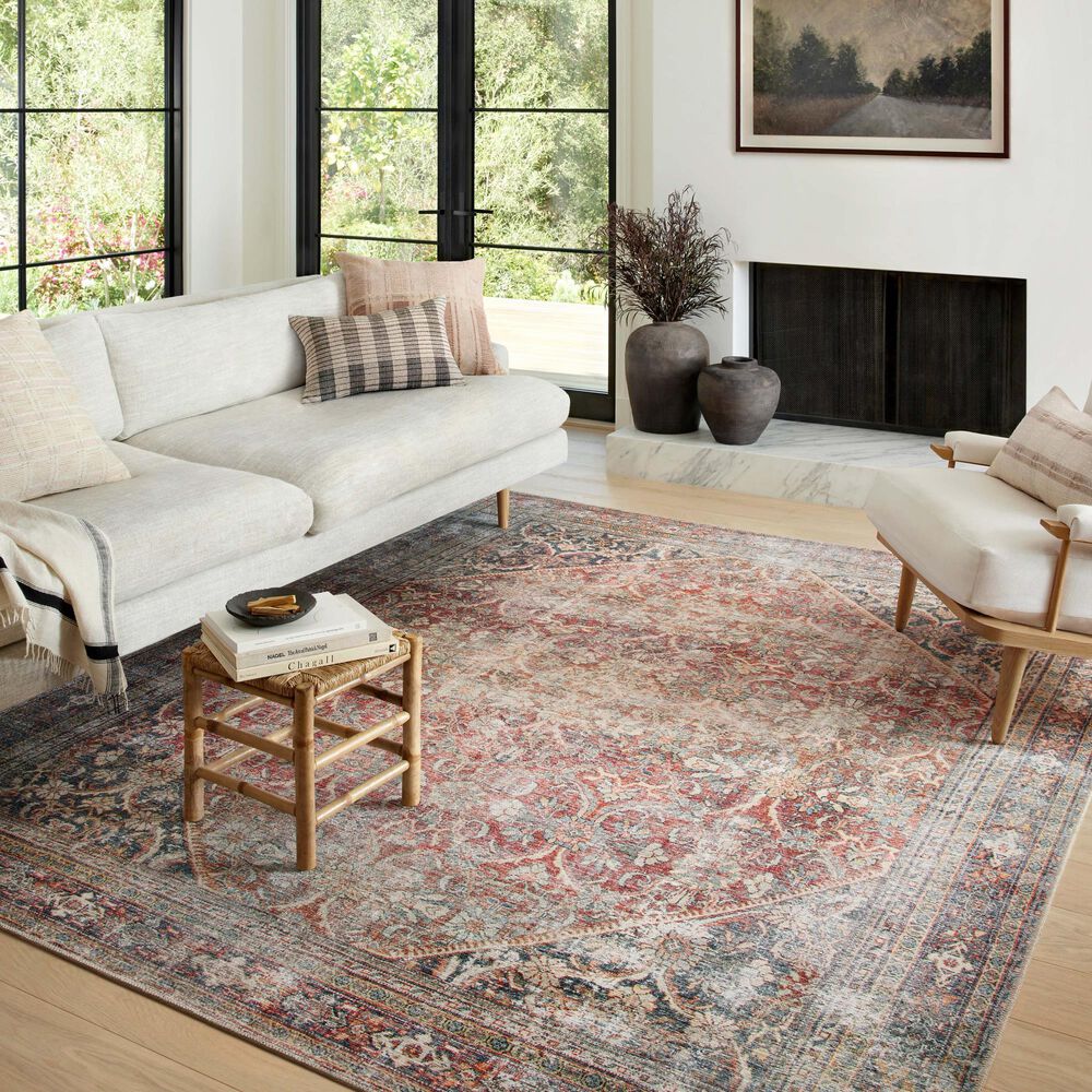 Amber Lewis x Loloi Georgie 10&#39; x 14&#39; Red and Navy Area Rug, , large