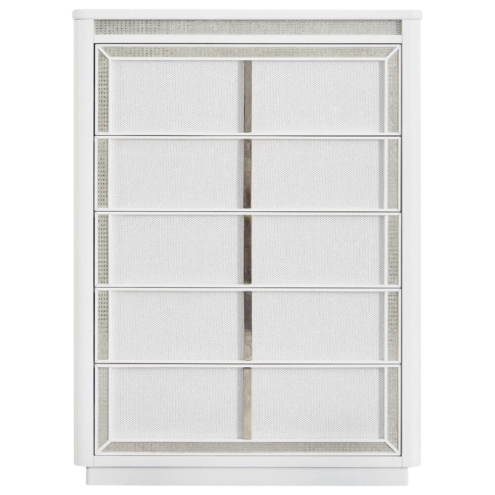 Millenium Chalanna 5-Piece Queen Bedroom Set in White Lacquer, , large
