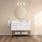 37B Isadore 48" Single Bathroom Vanity Cabinet in Bright White and White Composite Stone Top and Backsplash, , large