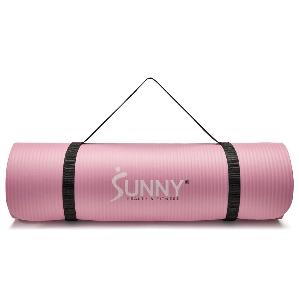 Sunny Health & Fitness Premium 0.5" Extra Thick Exercise Yoga Mat in Pink, , large