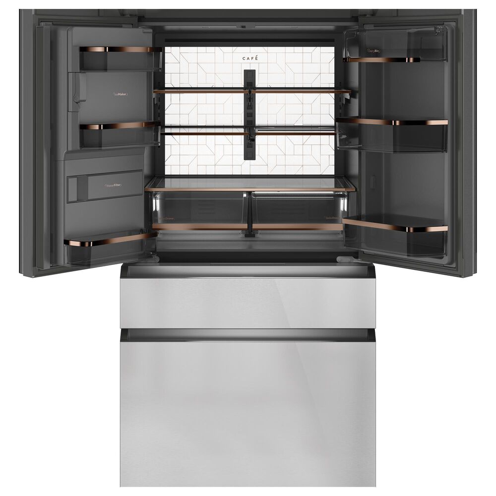 Cafe 22.3 Cu. Ft. 4-Door French Door Refrigerator in Platinum Glass, , large