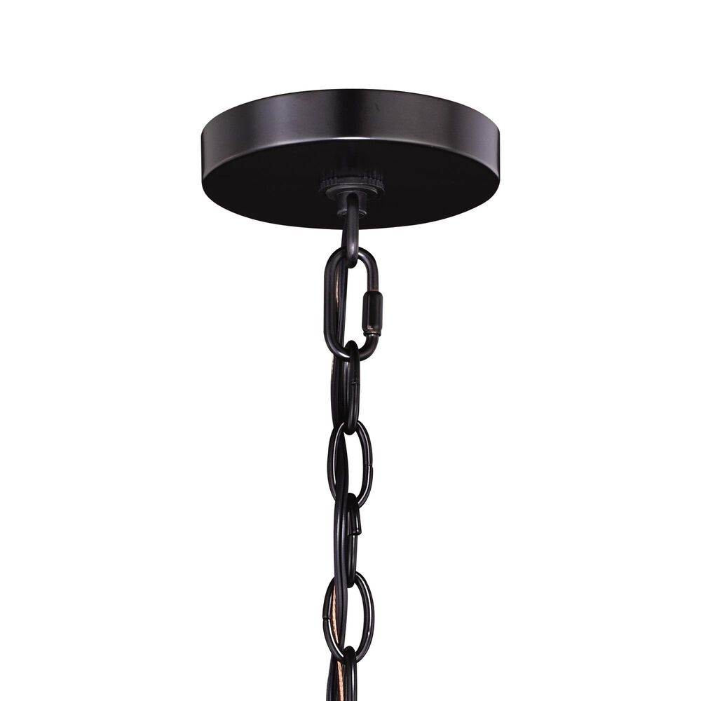 Vaxcel Bremerton 5-Light Chandelier in Black and Burnished Teak, , large