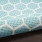 Nourison Twist Reversible 2" x 6" Aqua Indoor/Outdoor Runner, , large