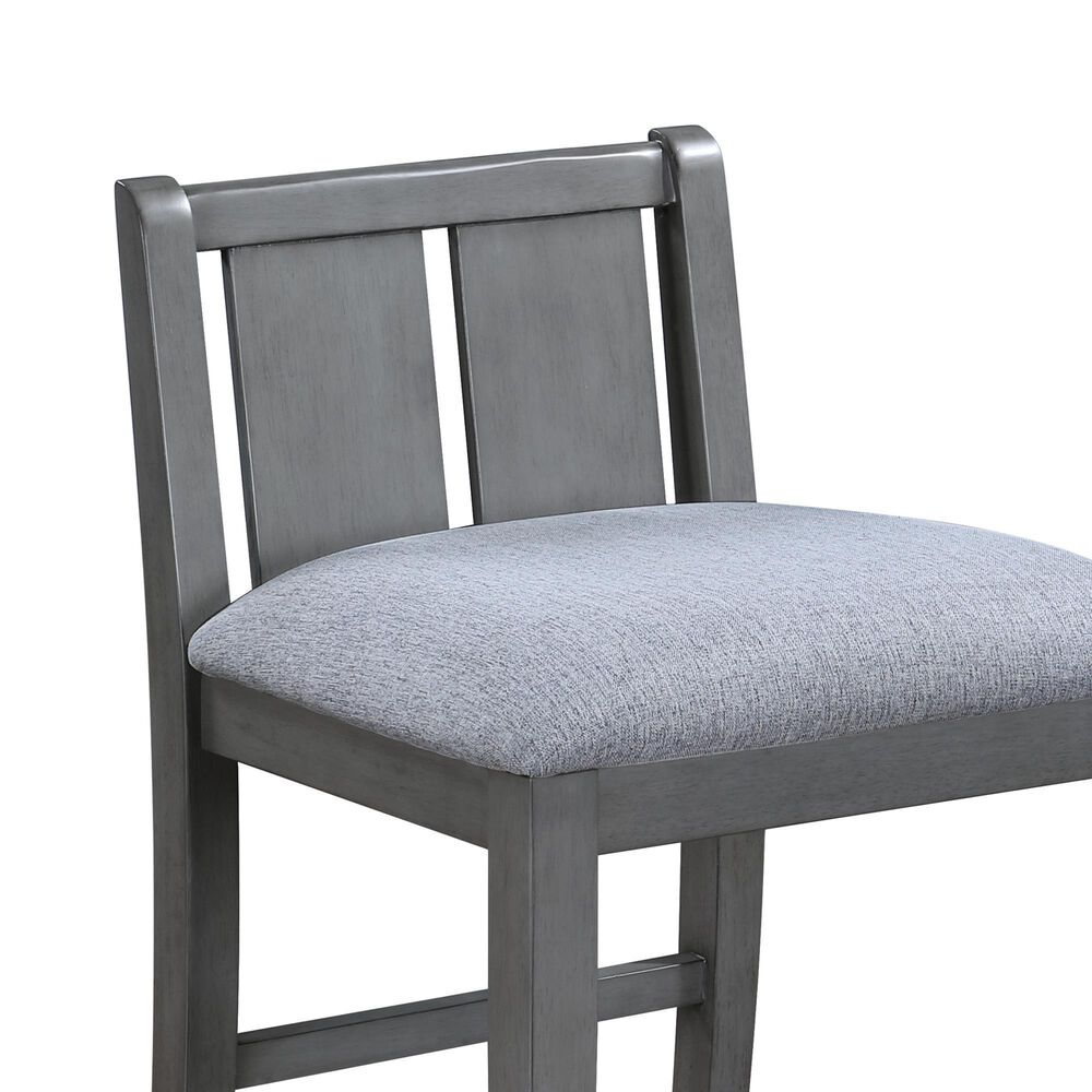 HOMLUX Counter Height Upholstered Chair in Gray (Set of 2), , large