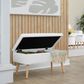 Lumisource Storage Bench with Cream Cushion in Natural, , large