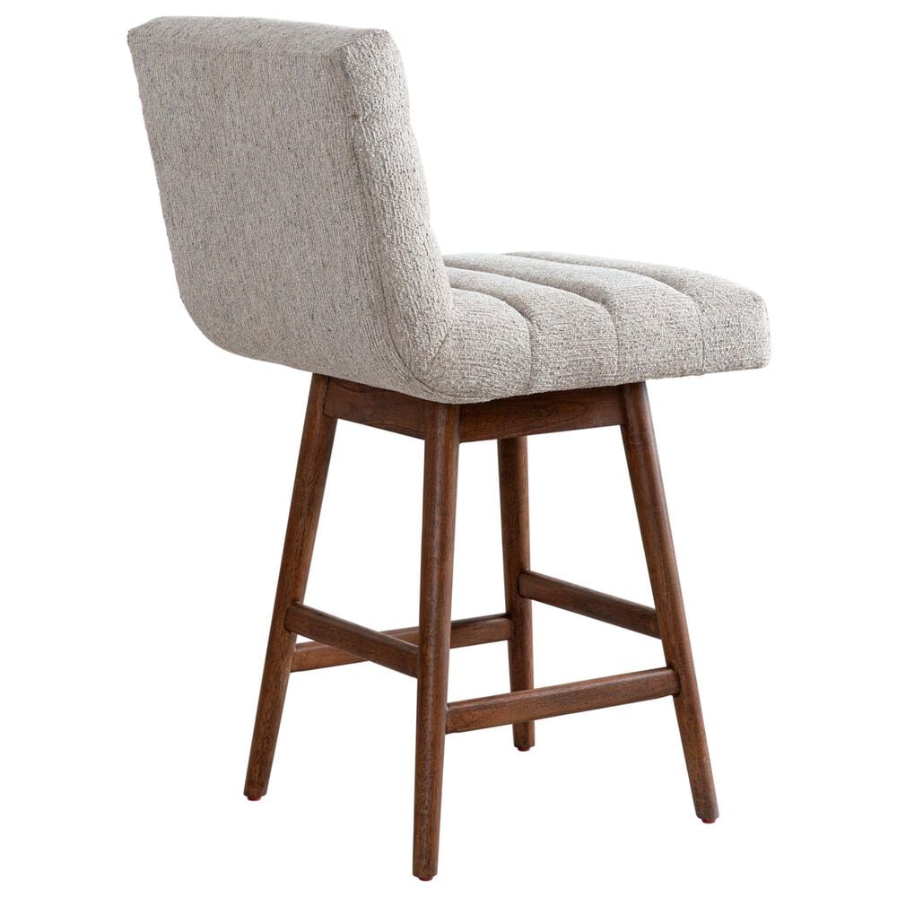 Armen Living Elias 26" Swivel Counter Height Stool in Brown Oak, , large