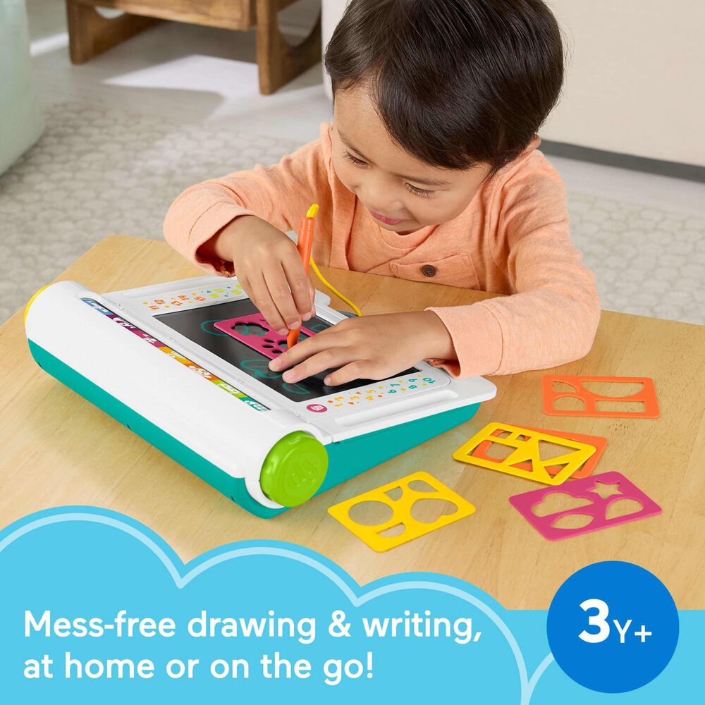 Fisher Price Learn and Doodle Desk Drawing Tablet with LCD Screen in Multicolor, , large
