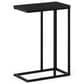 HOMLUX C Shaped Side Table in Americano and Black, , large