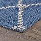 L&R Resources Seaside SEADE81875AWT1A30 1"10" x 3" Navy and White Indoor/Outdoor Area Rug, , large
