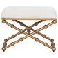 Linon Home Decor Campaign Sphere Stool in Gold, , large