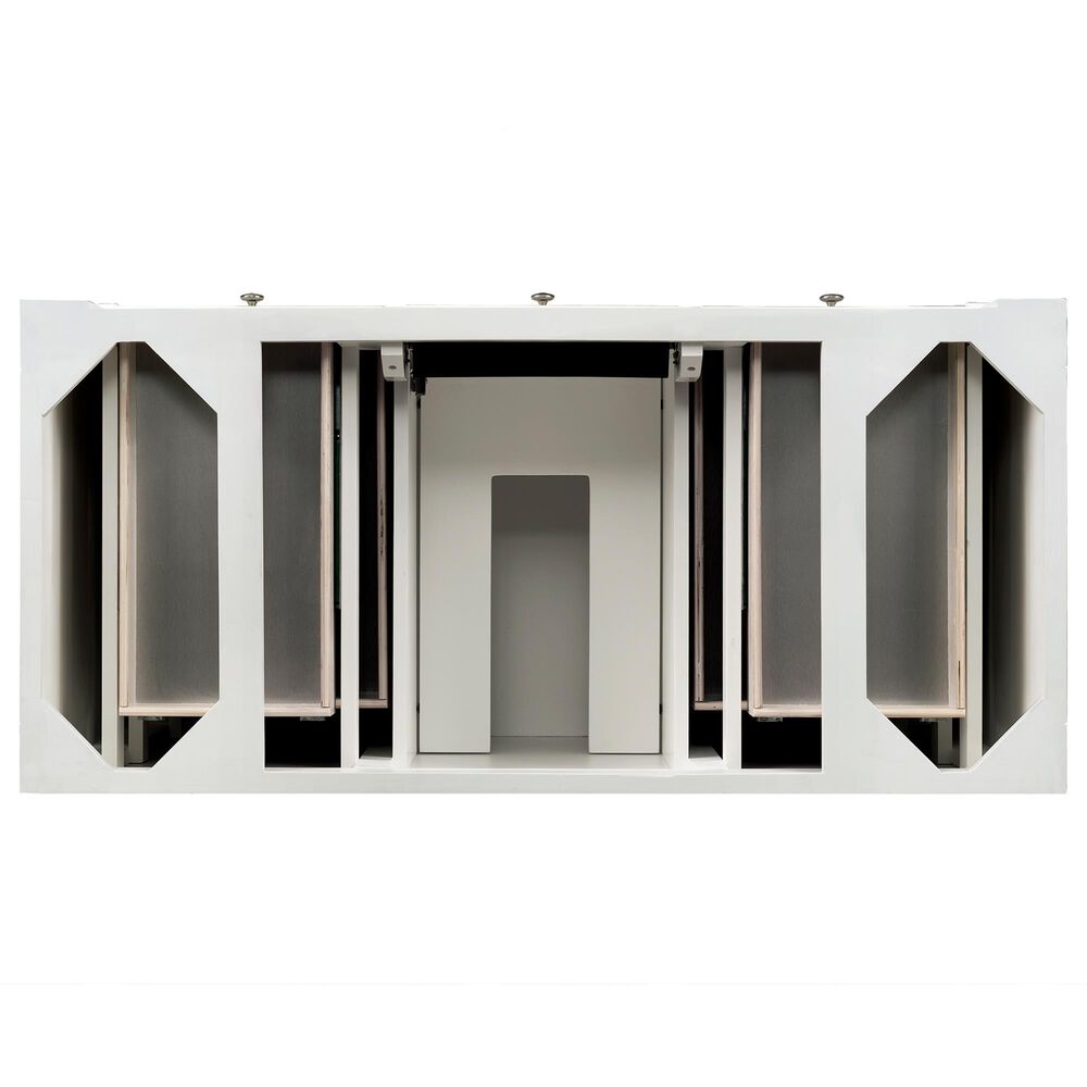 James Martin Vanities Bristol 48&quot; Single Bathroom Vanity in Bright White with Single Hole 3 cm White Zeus Quartz Top and Rectangular Sink, , large