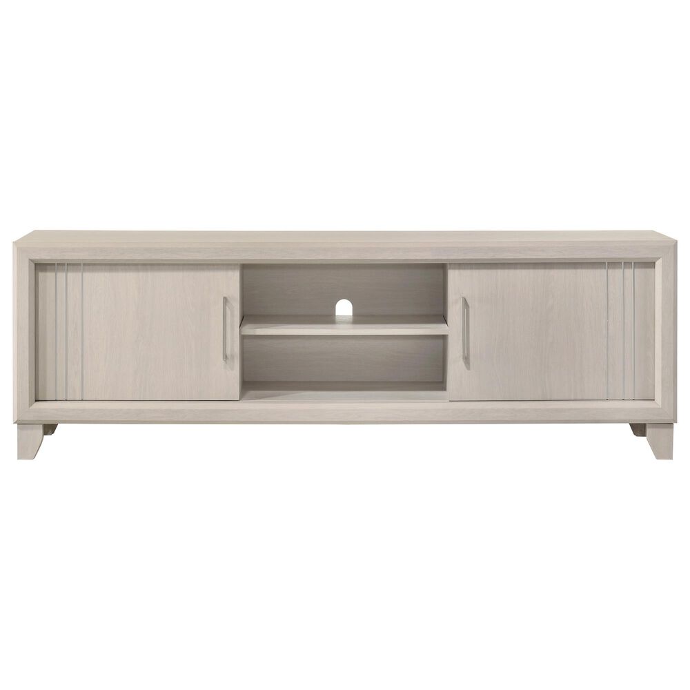 Crown Mark Charlie 71" TV Stand in White, , large