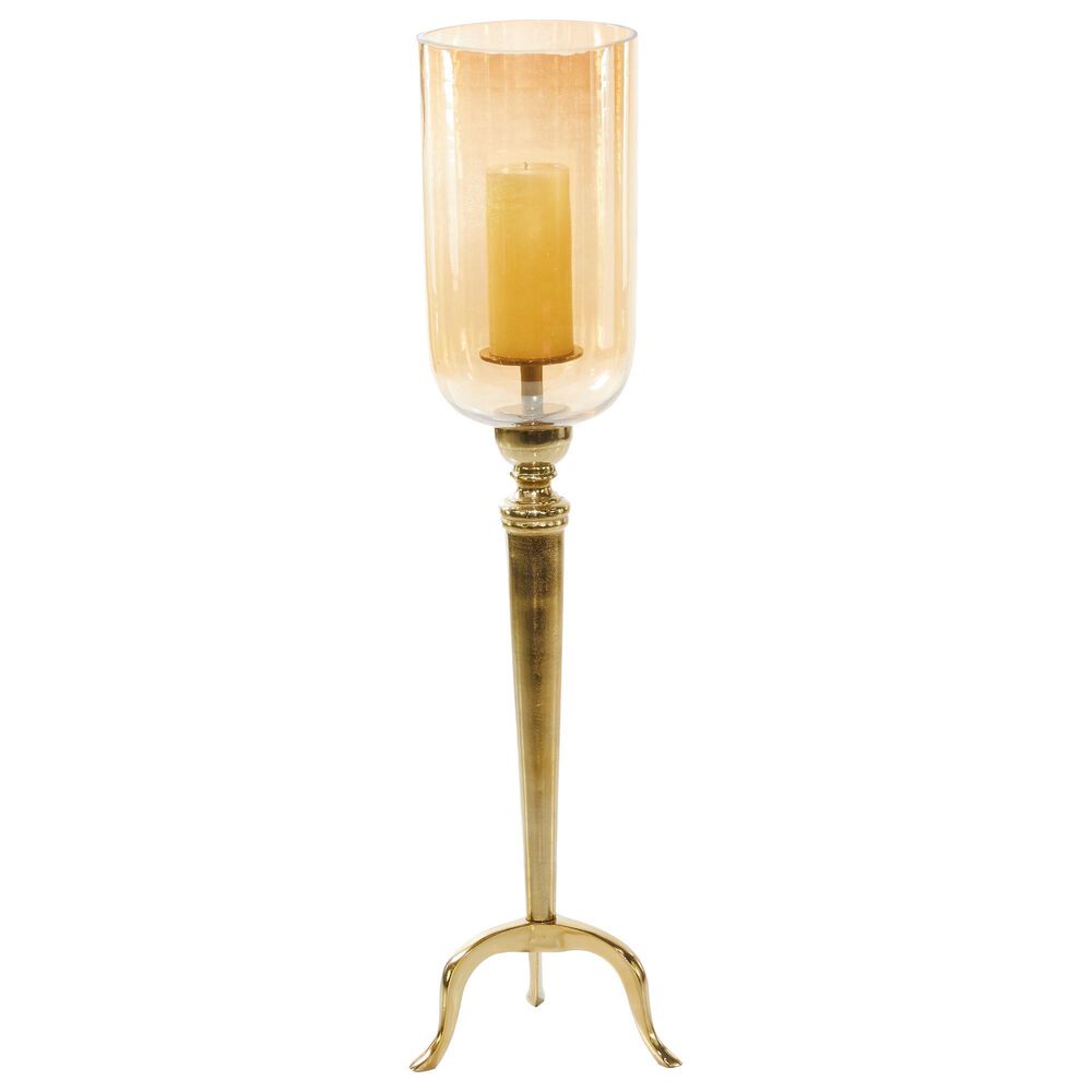 Maple and Jade Maple and Jade 34" Traditional Aluminum Candle Holder Gold, , large