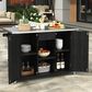 Hearth and Haven Outdoor Kitchen Island with Stainless Steel Top in Black, , large