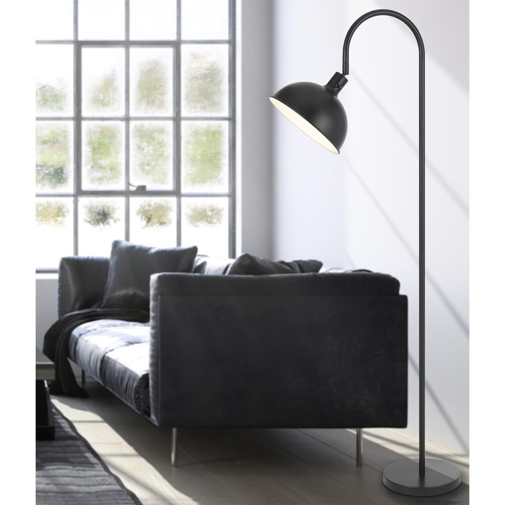 Cal Lighting LumaDome Floor Lamp in Matte Black, , large