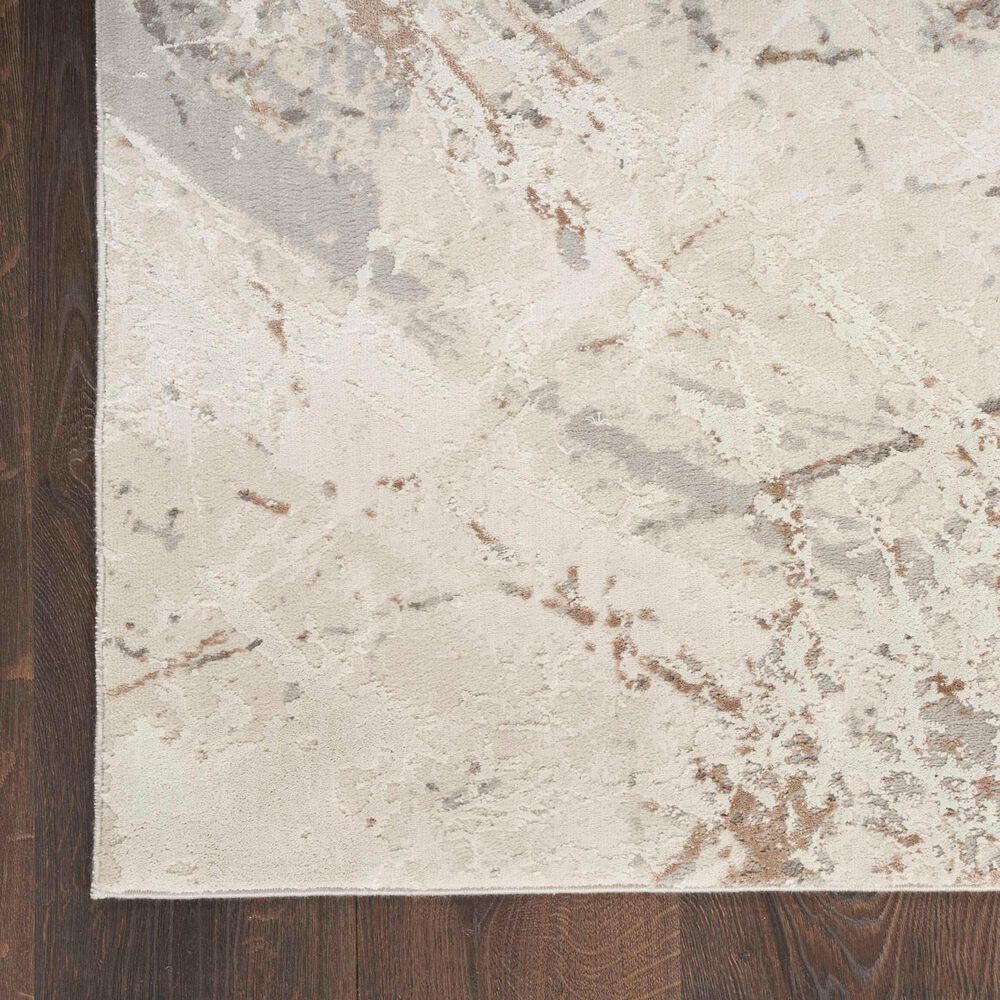 Nourison Desire Cream and Grey 9&#39; x 12&#39; Area Rug, , large