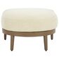 Ashley Serene Bay Ottoman with White Cushion in Dark Brown, , large