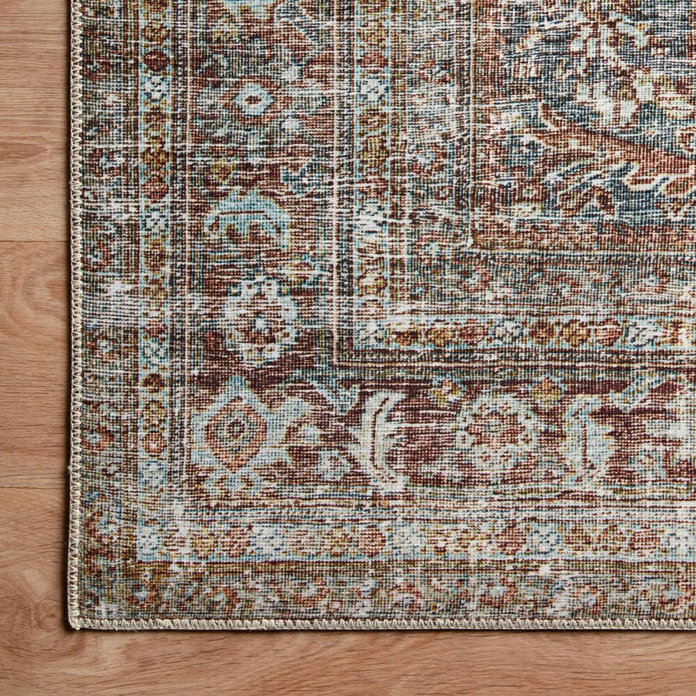 Chris Loves Julia x Loloi Jules 2&#39; x 5&#39; Lagoon and Brick Area Rug, , large