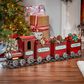 The Gerson Company Metal Holiday Train on Track in Dark Red, , large