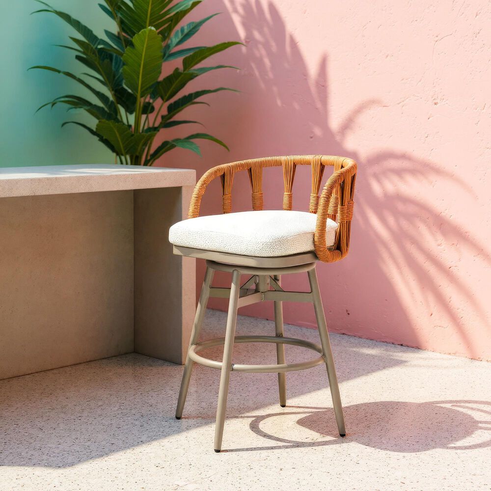 Zuo Modern Safal Patio Swivel Barstool in Multicolor, , large