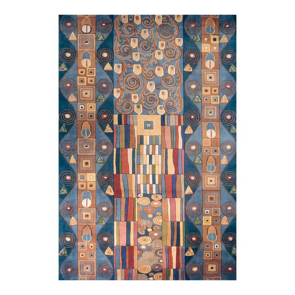 Momeni New Wave NW-002 8' x 11' Ziggy Blue Area Rug, , large