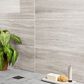 Soho Studio Zenit Grigio Chiaro Gray 12" x 24" Travertine Look Polished Porcelain Tile, , large