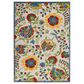 Nourison Aloha ALH17 6" x 9" Ivory and Multicolor Indoor/Outdoor Area Rug, , large