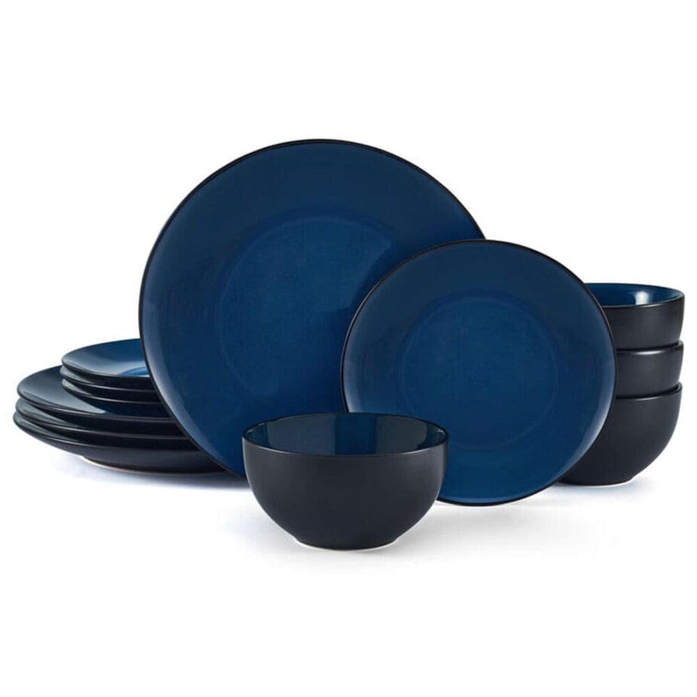 Lifetime Brands Lucy 12-Piece Dinnerware Set in Blue, , large