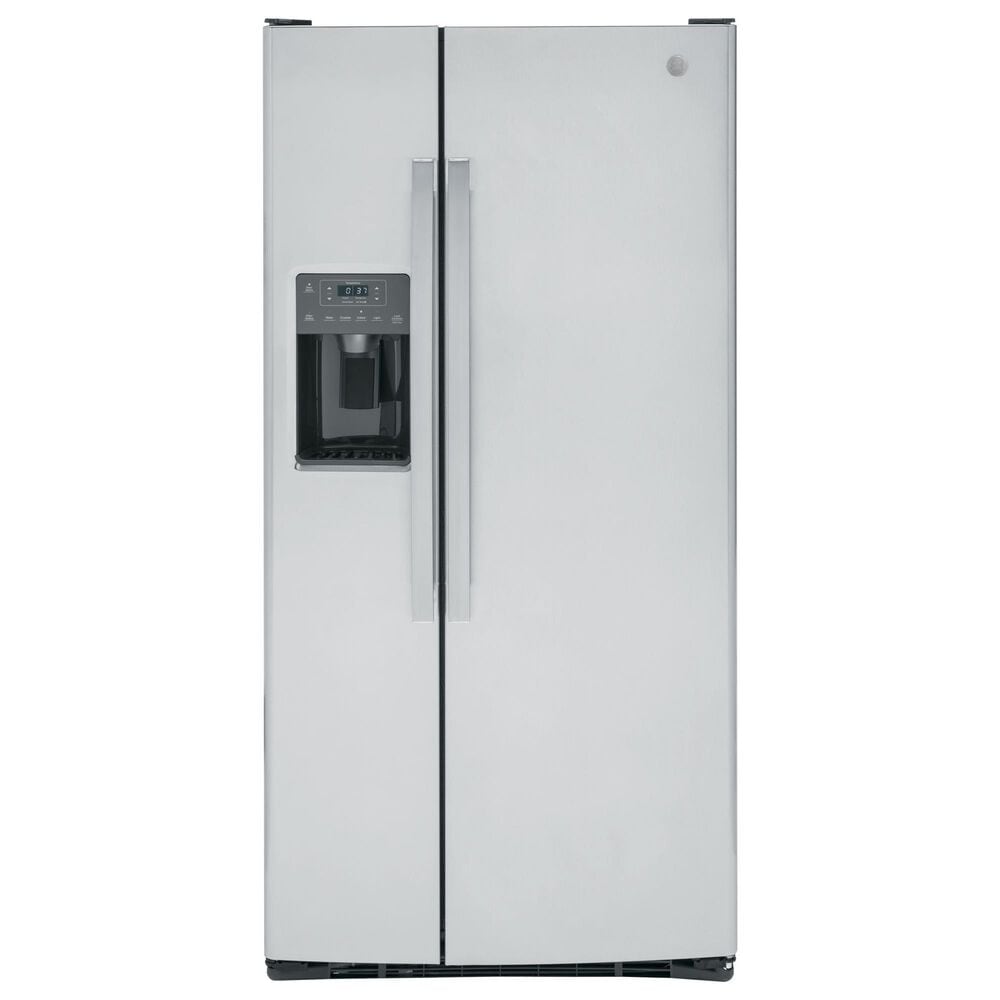 GE Appliances 23 Cu. Ft. Side by Side Refrigerator with External Dispenser in Fingerprint Resistant Stainless Steel, , large